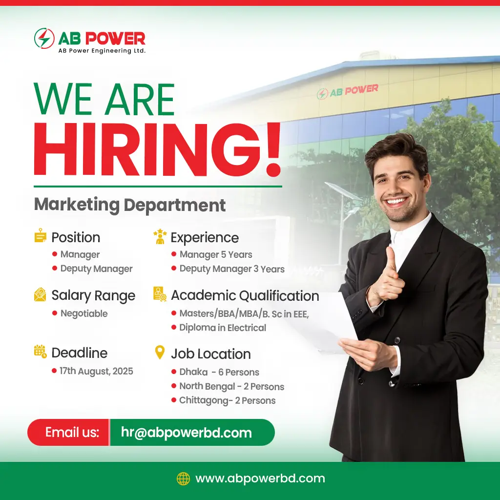 Vacancy for Manager & Deputy Manager