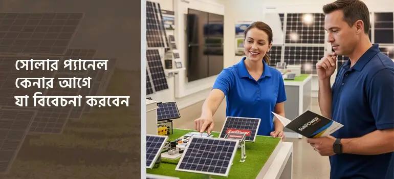 সোলার প্যানেল কেনার আগে বিবেচনা