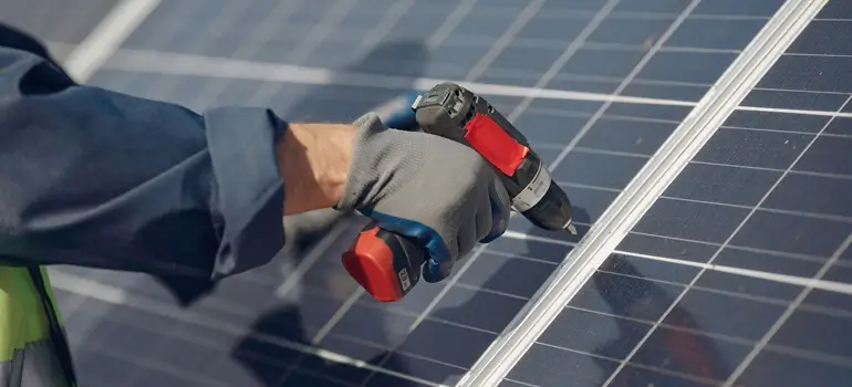 Solar panel installation in Bangladesh